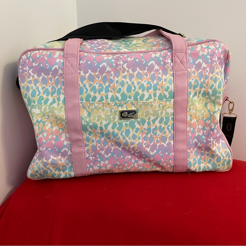 Travel Bag: Betsey Johnson Luv Duffle Weekender Pastel